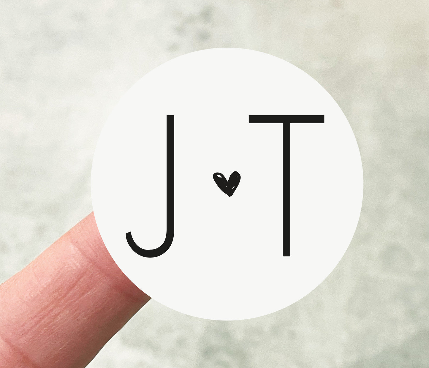 Black & White Initial Stickers