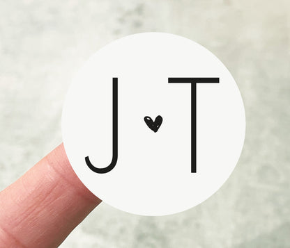 Black & White Initial Stickers