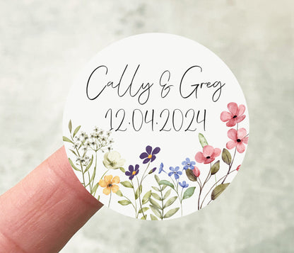 Personalised Floral Stickers