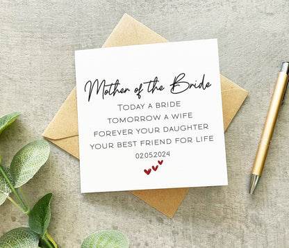 Mother Of The Bride, Today A Bride Card