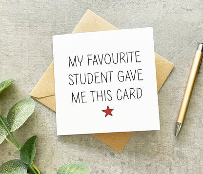 Funny Teacher Card