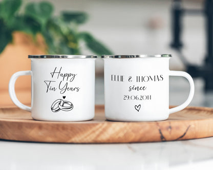 Tin Years Mug Set