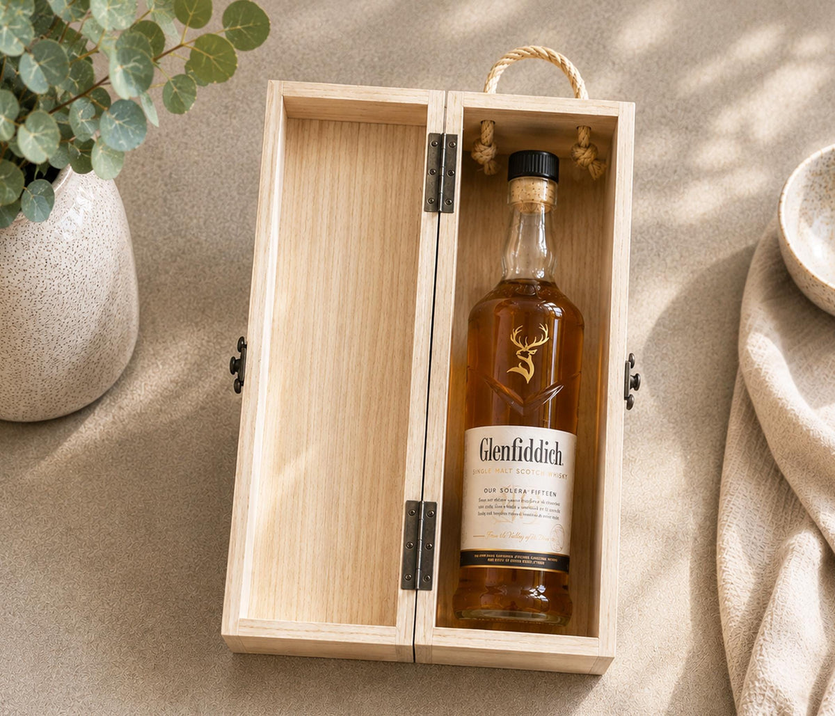 Personalised Christmas Champagne Bottle Box
