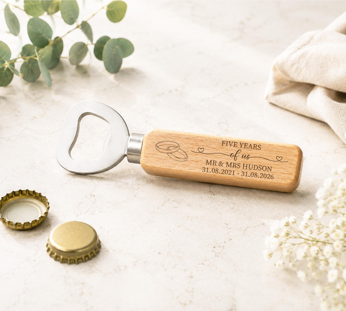 5 Years Of Us Charcuterie Board, Wood 5th Anniversary Gift, Wooden Wedding Anniversary Present Chopping Board