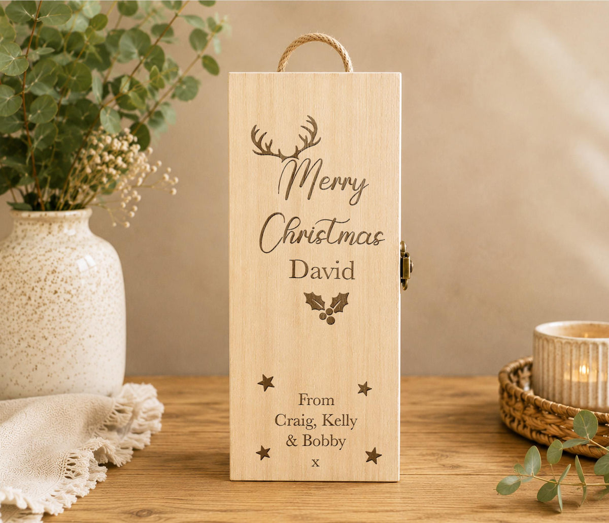 Christmas Champagne Bottle Box